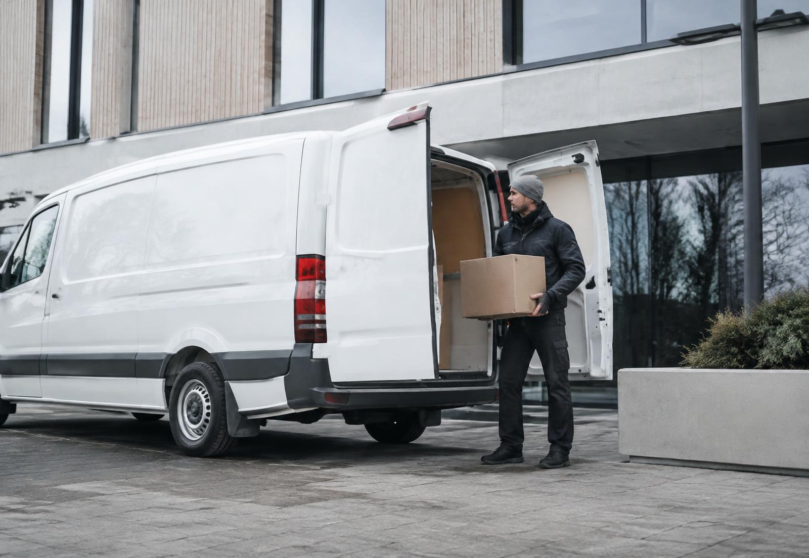 Varelevering ved bedriftsbygg